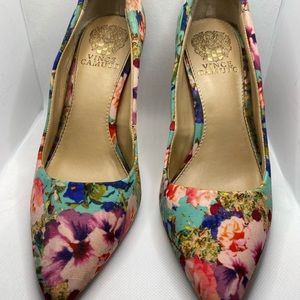 Vince Camuto floral heels